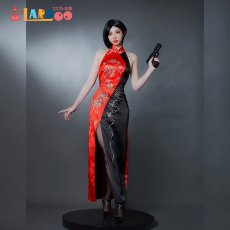 画像1: 【在庫あり】バイオハザード RE:4 Ada Wong エイダ ウォン 刺繍チャイナドレス コスプレ衣装 コスチューム Resident Evil4 cosplay (1)