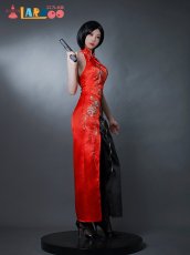 画像2: 【在庫あり】バイオハザード RE:4 Ada Wong エイダ ウォン 刺繍チャイナドレス コスプレ衣装 コスチューム Resident Evil4 cosplay (2)