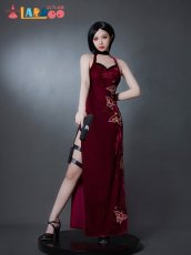 画像2: バイオハザード RE:4 Ada Wong エイダ ウォン ベルベットドレス コスプレ衣装 コスチューム Resident Evil4 cosplay (2)