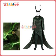 画像1: ロキ シーズン2  ロキ/Loki ラウフェイソン神ロキ コスプレ衣装 マスク付き コスチューム cosplay (1)