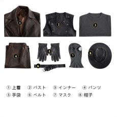 画像10: スパイダー・ノワール Spider-Noir ピーター・パーカー コスプレ衣装 コスチューム cosplay　 (10)