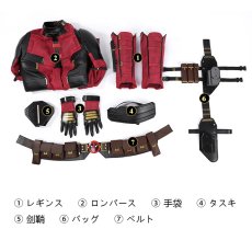 画像12: デッドプール&ウルヴァリン デッドプール2.0版鞘なしマスク付き コスプレ衣装 コスチューム Deadpool3 Deadpool & Wolverine The Deadpool (12)