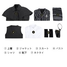 画像11: ウェンズデー シーズン2 ウェンズデー・アダムス Wednesday Addams 制服 コスプレ衣装 コスチューム Wednesday Season 2 cosplay (11)