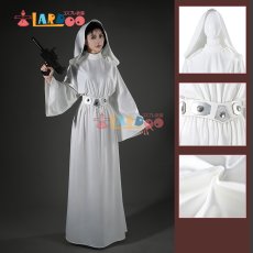 画像1: スター・ウォーズ エピソード4/新たなる希望 レイア・オーガナ レイア姫 コスプレ衣装 コスチューム Star Wars: Episode IV A New Hope cosplay (1)