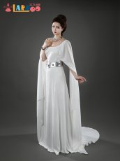 画像3: スター・ウォーズ エピソード4/新たなる希望 レイア・オーガナ レイア姫 ドレス コスプレ衣装 コスチューム cosplay (3)