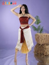 画像2: モアナと伝説の海 実写版 モアナ-Moana コスプレ衣装  コスチューム cosplay (2)