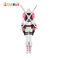 画像12: グウェンプール Gwenpool ピンク×ホワイト タイト バトルスーツ デッドプール コスプレ衣装 刀武器無し コスチューム  cosplay (12)