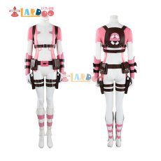 画像13: グウェンプール Gwenpool ピンク×ホワイト タイト バトルスーツ デッドプール コスプレ衣装 刀武器無し コスチューム  cosplay (13)