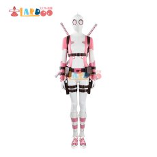 画像7: グウェンプール Gwenpool ピンク×ホワイト タイト バトルスーツ デッドプール コスプレ衣装 刀武器無し コスチューム  cosplay (7)