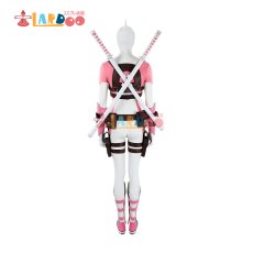 画像8: グウェンプール Gwenpool ピンク×ホワイト タイト バトルスーツ デッドプール コスプレ衣装 刀武器無し コスチューム  cosplay (8)