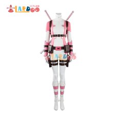 画像9: グウェンプール Gwenpool ピンク×ホワイト タイト バトルスーツ デッドプール コスプレ衣装 刀武器無し コスチューム  cosplay (9)