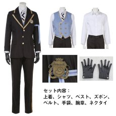 画像10: ツイステッドワンダーランド ツイステ オクタヴィネル寮制服 アズール/ジェイド/フロイド コスプレ衣装 コスチューム cosplay (10)