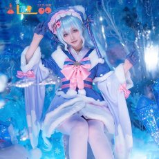 画像1: VOCALOID 初音ミク SNOW MIKU 2023 コスプレ衣装 コスチューム cosplay (1)