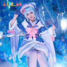 画像1: 【生産停止】VOCALOID 初音ミク SNOW MIKU 2023 コスプレ衣装 コスチューム cosplay (1)