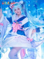 画像4: 【生産停止】VOCALOID 初音ミク SNOW MIKU 2023 コスプレ衣装 コスチューム cosplay (4)