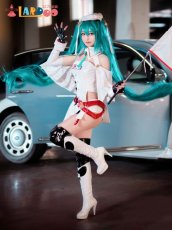 画像2: 【生産停止】VOCALOID 初音ミク レーシングミク2023 コスプレ衣装 コスチューム cosplay (2)