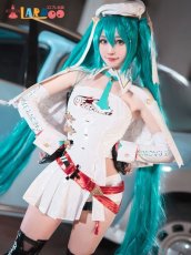 画像6: 【生産停止】VOCALOID 初音ミク レーシングミク2023 コスプレ衣装 コスチューム cosplay (6)