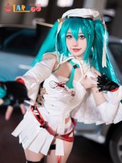 画像7: 【生産停止】VOCALOID 初音ミク レーシングミク2023 コスプレ衣装 コスチューム cosplay (7)