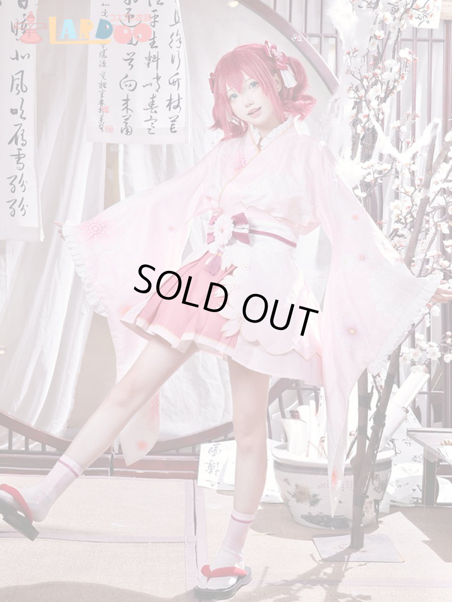 画像3: ラブライブ！サンシャイン!!  LoveLive! Sunshine!!  黒澤ルビィ 桜和装 コスプレ衣装 コスチューム cosplay (3)