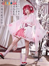 画像3: ラブライブ！サンシャイン!!  LoveLive! Sunshine!!  黒澤ルビィ 桜和装 コスプレ衣装 コスチューム cosplay (3)