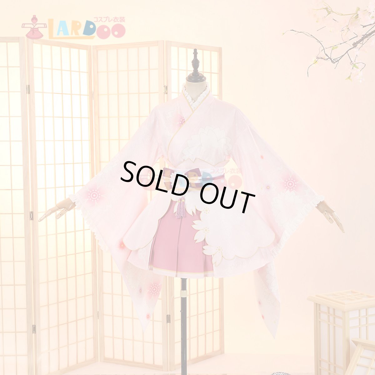 画像5: ラブライブ！サンシャイン!!  LoveLive! Sunshine!!  黒澤ルビィ 桜和装 コスプレ衣装 コスチューム cosplay (5)