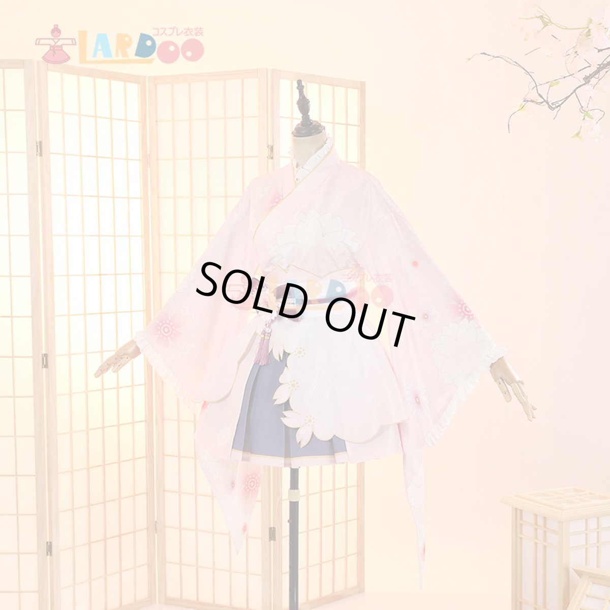 画像3: ラブライブ！サンシャイン!!  LoveLive! Sunshine!!  津島善子 桜和装 コスプレ衣装 コスチューム cosplay (3)