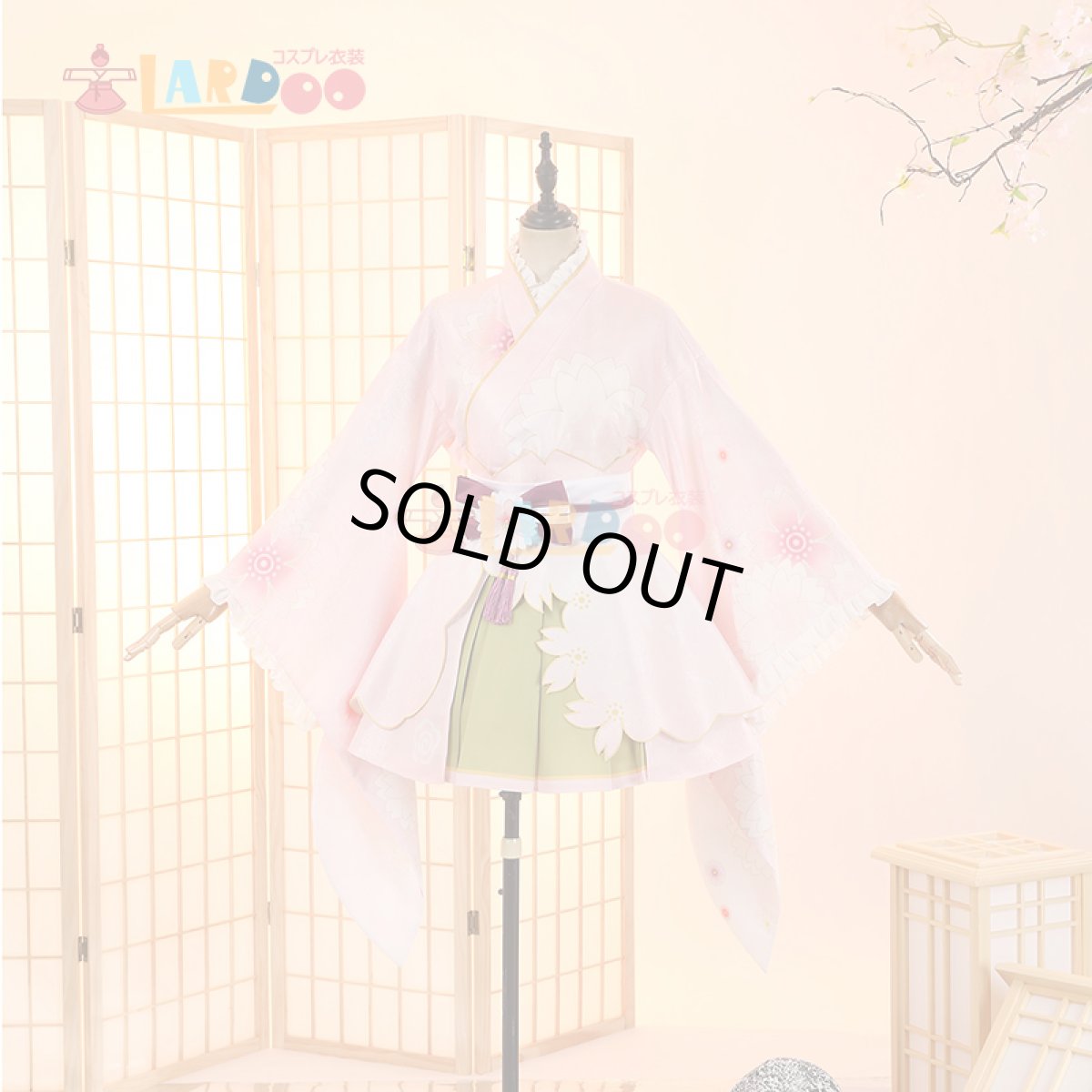 画像2: ラブライブ！サンシャイン!!  LoveLive! Sunshine!!  国木田花丸 桜和装 コスプレ衣装 コスチューム cosplay (2)