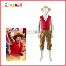 画像1: ワンピース アメリカドラマ版 モンキー D ルフィ コスプレ衣装 コスチューム One Piece Season2 cosplay (1)