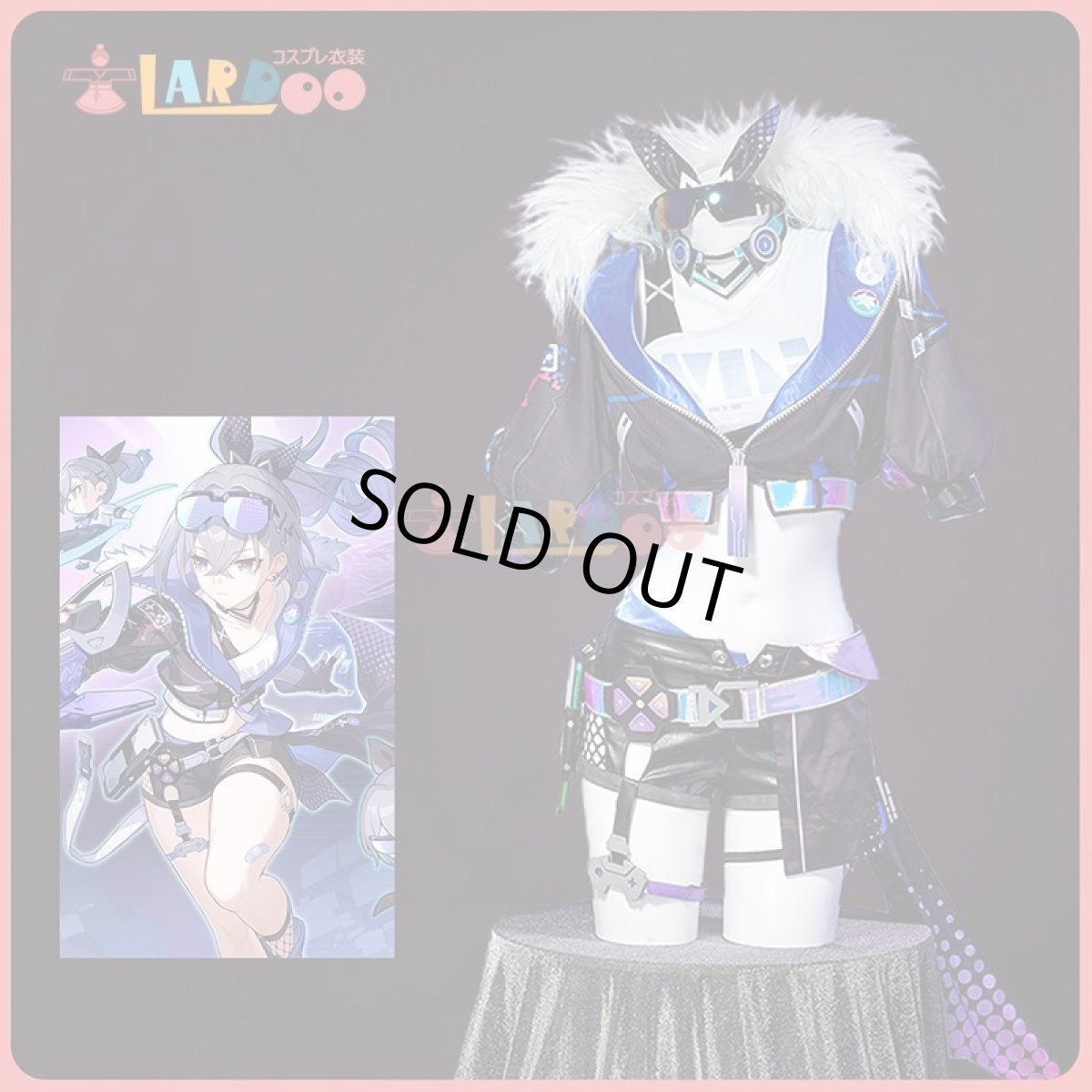 画像1: 【生産停止】崩壊スターレイル HonkaiStarRail 銀狼-ぎんろう-SilverWolf コスプレ衣装 サングラス付き コスチューム cosplay (1)