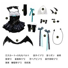 画像10: VOCALOID 初音ミク×ラスカル コラボ2023 小悪魔ミク  コスプレ衣装 コスチューム cosplay (10)