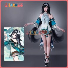 画像1: 原神 Genshin 璃月 藍硯-ランヤン コスプレ衣装 コスチューム cosplay  (1)