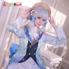 画像1: 【生産停止】原神 Genshin 稲妻 神里綾華-スキン「花時に訪れた手紙」 コスプレ衣装 コスチューム cosplay (1)