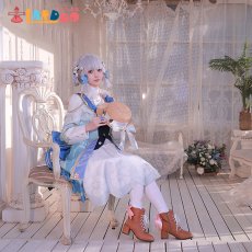 画像2: 【生産停止】原神 Genshin 稲妻 神里綾華-スキン「花時に訪れた手紙」 コスプレ衣装 コスチューム cosplay (2)