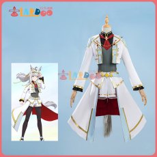 画像1: ウマ娘 プリティーダービー オグリキャップ [シンデレラグレイ]  新勝負服 コスプレ衣装 耳しっぽ付き コスチューム cosplay (1)