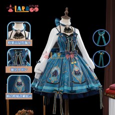 画像2: 原神 Genshin リネット 韓国カフェコラボ コスプレ衣装 耳しっぽなし コスチューム cosplay (2)