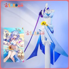 画像1: 【一週間内出荷】崩壊スターレイル HonkaiStarRail ロビン・夏空の歌 コスプレ衣装 マイク付き コスチューム (1)