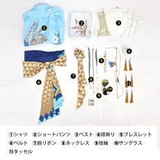 画像7: 【在庫あり】崩壊スターレイル HonkaiStarRail アベンチュリン・波と戯れる夏 水着 コスチューム コスプレ衣装 (7)