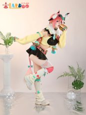 画像3: 【在庫あり】原神 Genshin ナタ ヴァレサ-Varesa コスプレ衣装 金属神の目版 コスチューム cosplay (3)