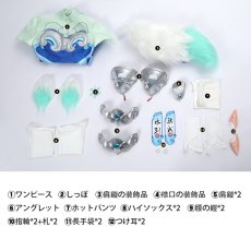 画像10: 【在庫あり】オーバーウォッチ2  OW キリコ  白澤スキン コスプレ衣装 コスチューム cosplay (10)