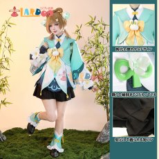 画像1: 原神 Genshin 璃月 瑶瑶/ヨォーヨ-「竹林に響く雨音」 コスプレ衣装 コスチューム  cosplay  (1)