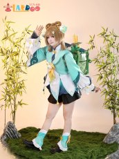 画像3: 原神 Genshin 璃月 瑶瑶/ヨォーヨ-「竹林に響く雨音」 コスプレ衣装 コスチューム  cosplay  (3)