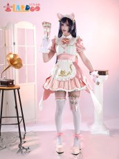 画像2: オーバーウォッチ2 × ストリートファイター6 OW2 キリコ 猫耳メイドスキン コスプレ衣装 コスチューム cosplay (2)