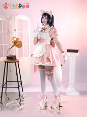 画像4: オーバーウォッチ2 × ストリートファイター6 OW2 キリコ 猫耳メイドスキン コスプレ衣装 コスチューム cosplay (4)