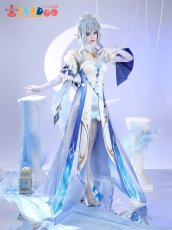画像2: 原神 Genshin スネージナヤ 氷神 アナスターシャ コスチューム コスプレ衣装 (2)
