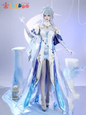 画像3: 原神 Genshin スネージナヤ 氷神 アナスターシャ コスチューム コスプレ衣装 (3)