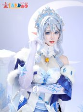 画像7: 原神 Genshin スネージナヤ 氷神 アナスターシャ コスチューム コスプレ衣装 (7)