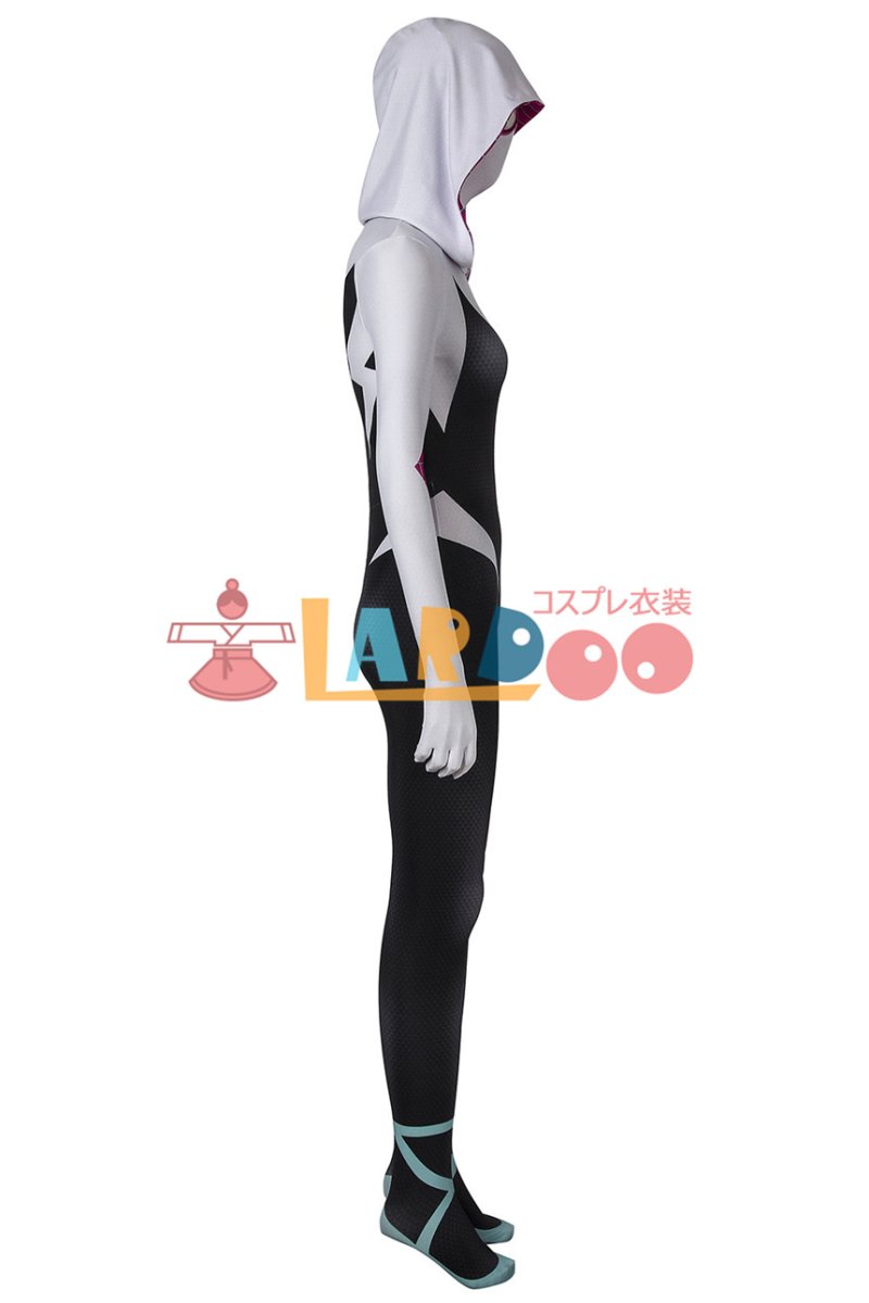 画像13: スパイダーマン: スパイダーバース Spider-Man: Into the Spider-Verse グウェン ステイシー ジャンプスーツ コスプレ衣装  コスチューム cosplay (13)