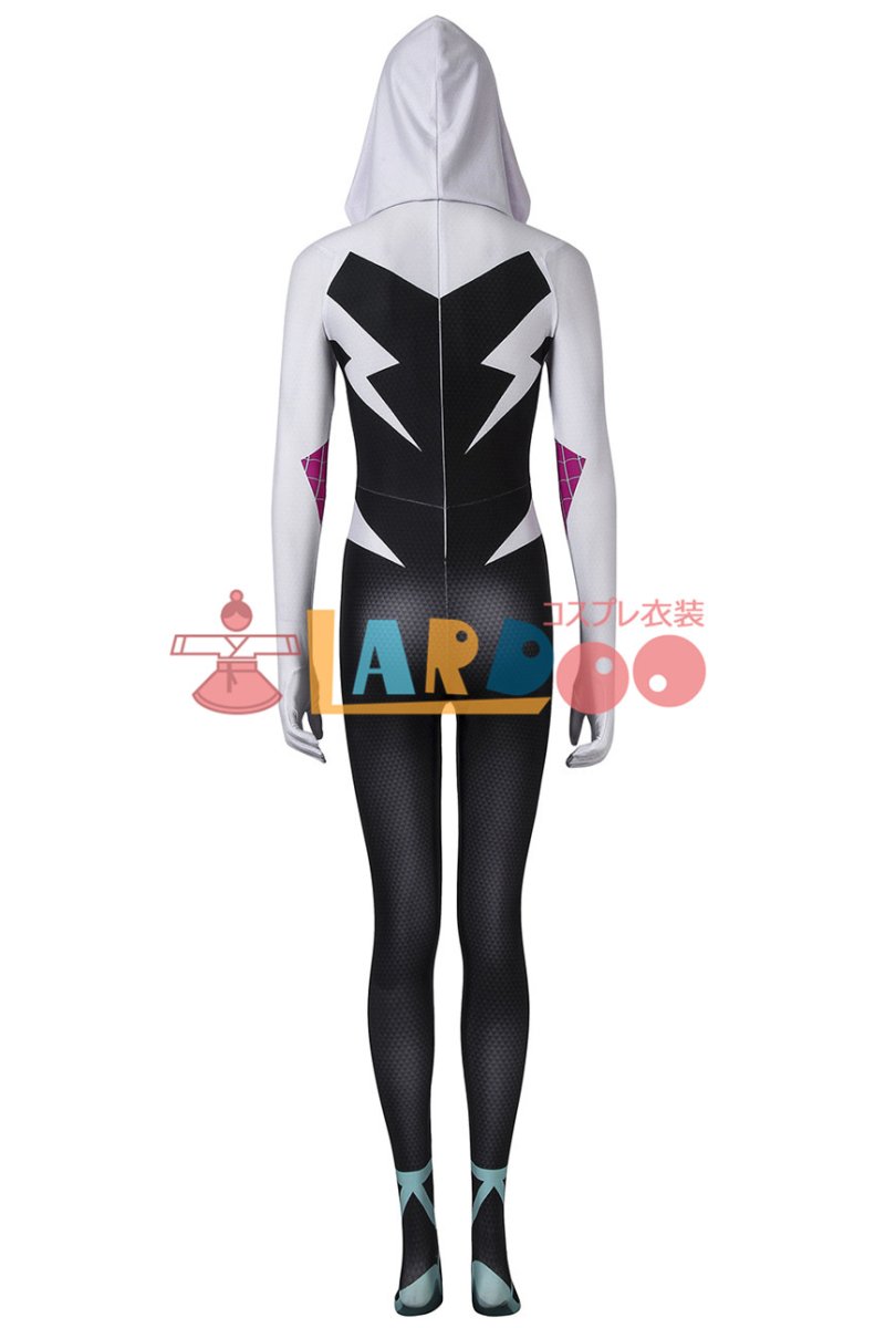 画像14: スパイダーマン: スパイダーバース Spider-Man: Into the Spider-Verse グウェン ステイシー ジャンプスーツ コスプレ衣装  コスチューム cosplay (14)