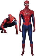 画像1: スパイダーマン2 ピーター・パーカー Spider-Man 2 ジャンプスーツ 全身タイツ ボデイースーツ コスプレ衣装 コスチューム (1)