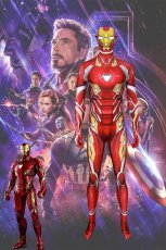 画像1: アベンジャーズ3&4 アイアンマン トニースターク ナノコンバットスーツ ジャンプスーツ マスク付き 全身タイツ コスプレ衣装  コスチューム cosplay (1)